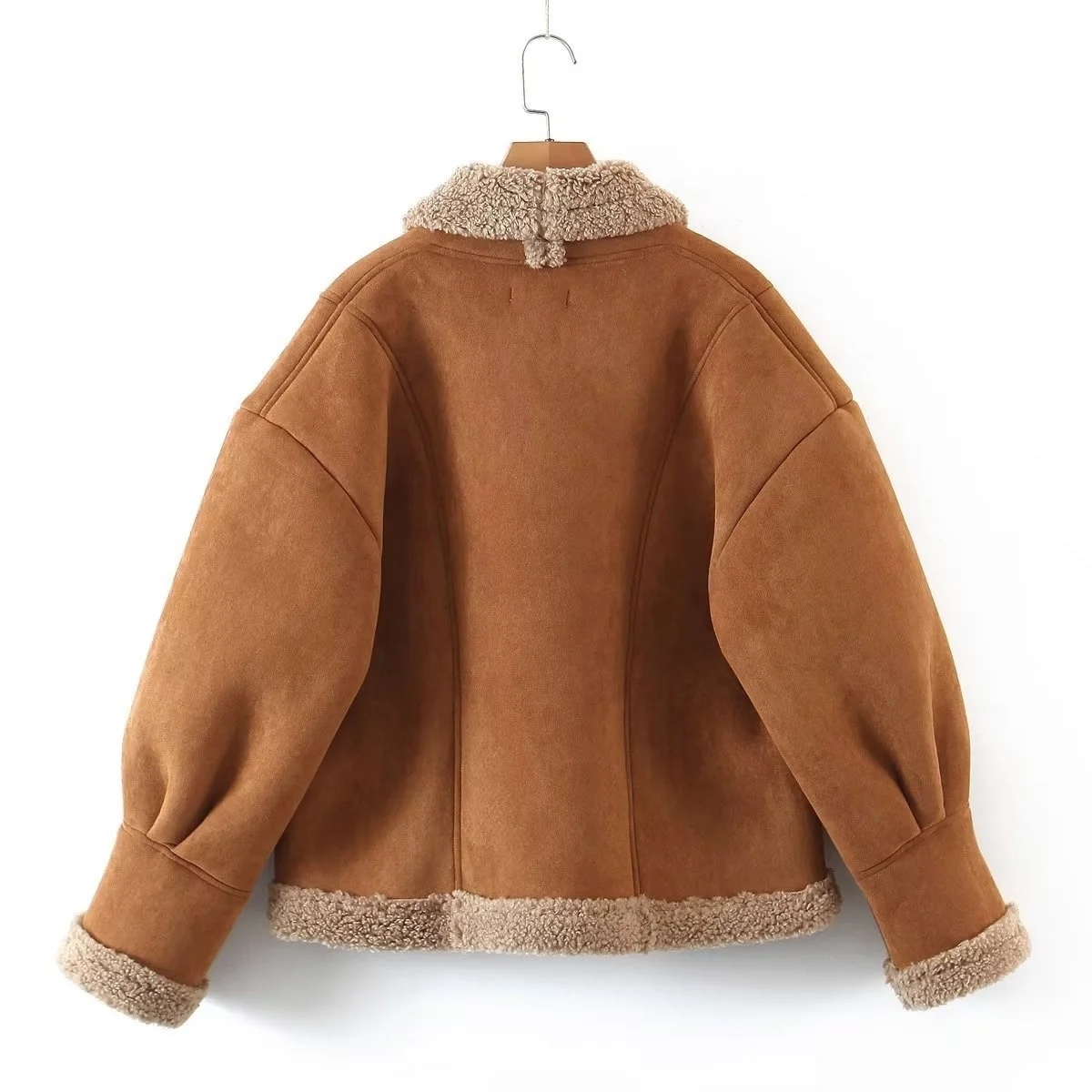 Women's Style New 2022 Fashion Personality Trend Lamb Wool Foreign Short Coat Leather Jacket Female enlarge
