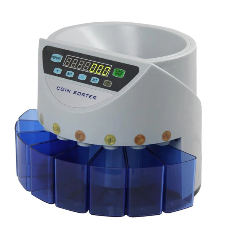 220 В смешанный сортировщик стоимости монет евро песо Сингапур доллар рингит