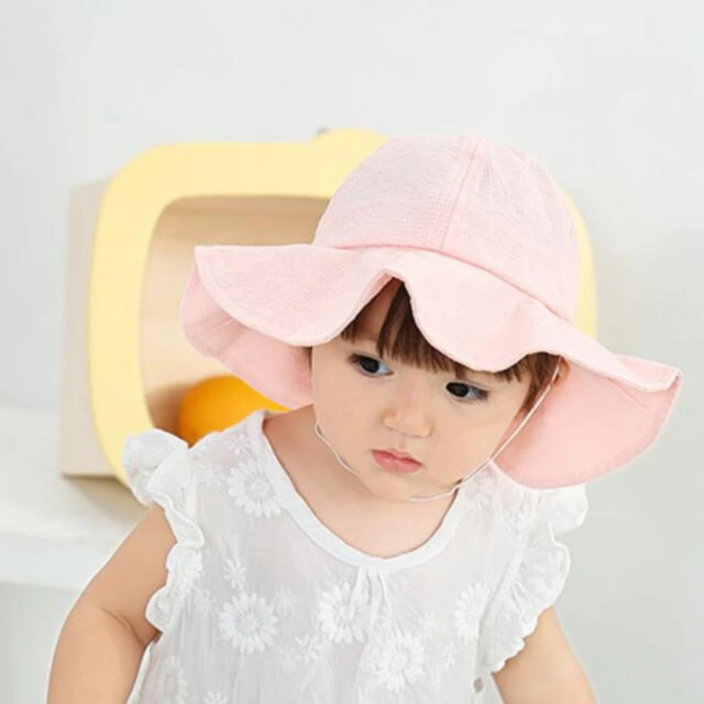Outdoor Baby Bucket Hat Infant Girls Fisherman Sun Hats Cotton Children Cap Kids Princess Beach Cap Bow Girl Caps enlarge