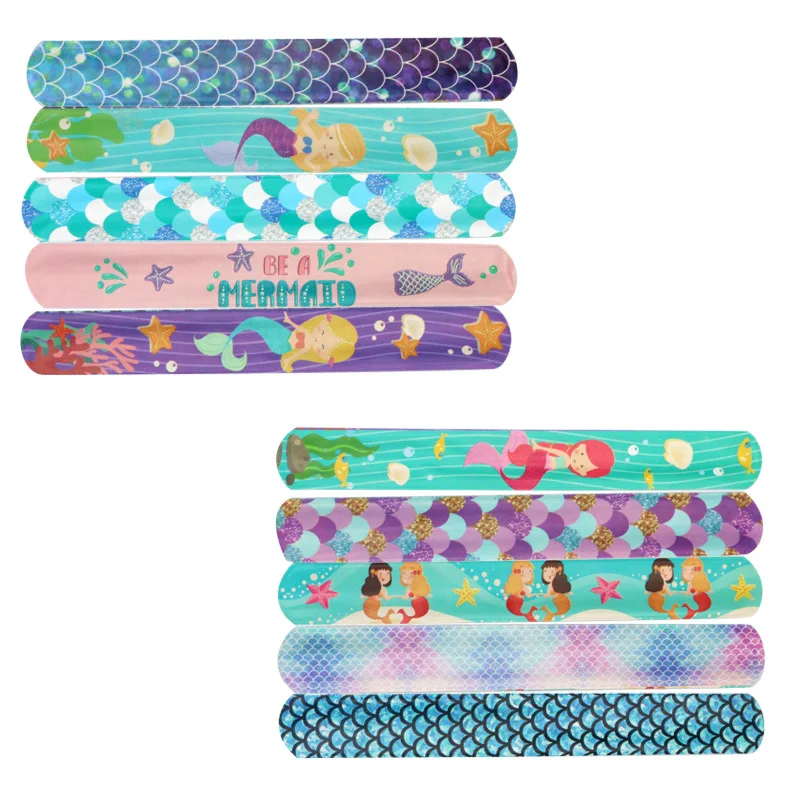 

10pcs Mermaid Clap Circle Toys Little Mermaid Under The Sea Theme Party Decorations Girl Birthday Party Gift Baby Shower