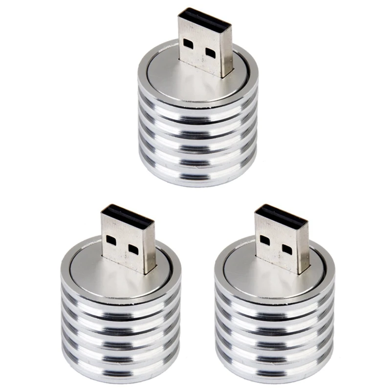 

3X Aluminum 3W USB LED Lamp Socket Spotlight Flashlight White Light