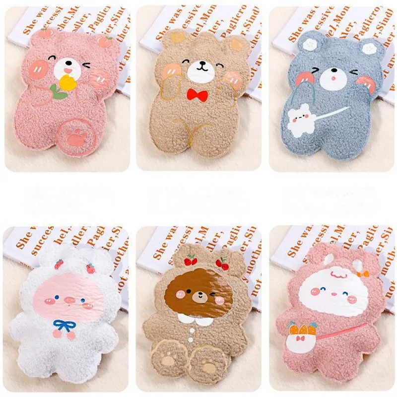 

Plush Bear Hot Water Bottle Water-Filled Teddy Velvet Cartoon Cute Trumpet Hand Warmer Student Foot Warm Portable Water New Gift