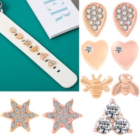 metal decorative charms silicone watchband decoration for apple watch band heart jewelry charm accessories nails for iwatch
