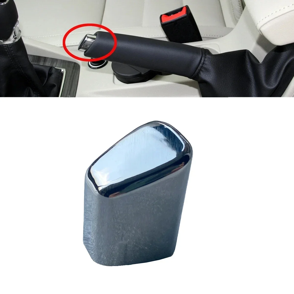 Новая хромированная сменная Кнопка Рычага ручного тормоза 5F0711333A для Skoda Octavia 3 A7 5E