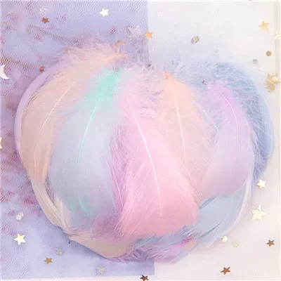 

Natural Goose Feathers 4-8cm Small Floating Colourful Swan Feather Plume for Craft Wedding Jewelry Home Decoration Plumes 100pcs