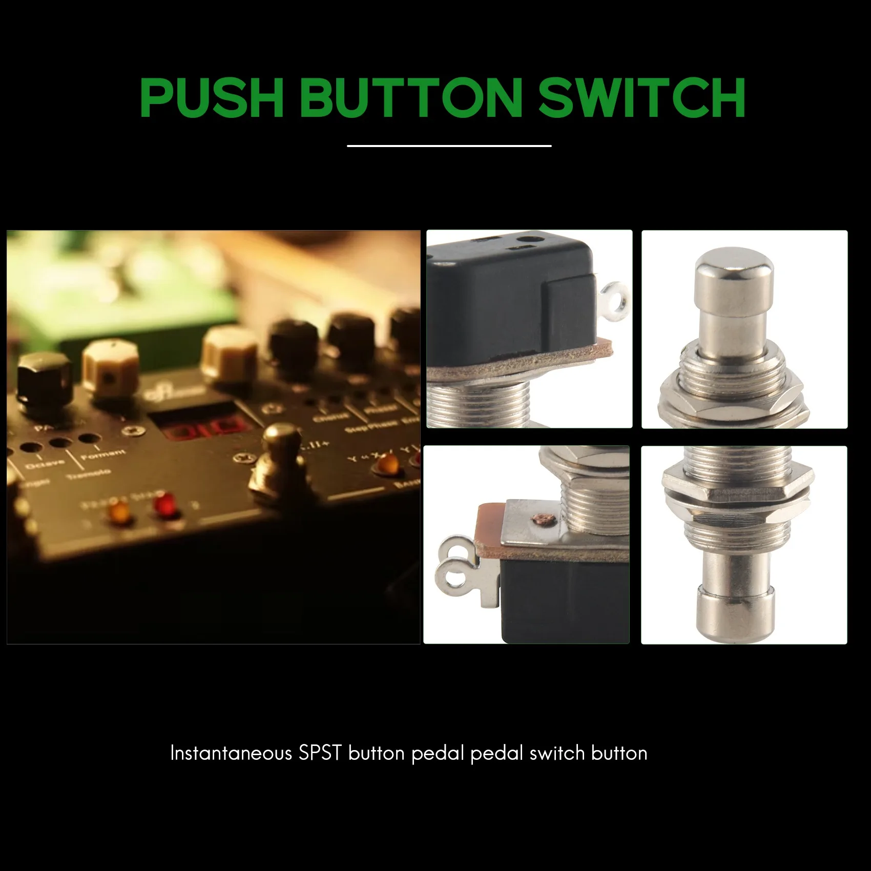 Коробка педалей эффектов для гитары мгновенная кнопка SPST ножного переключателя