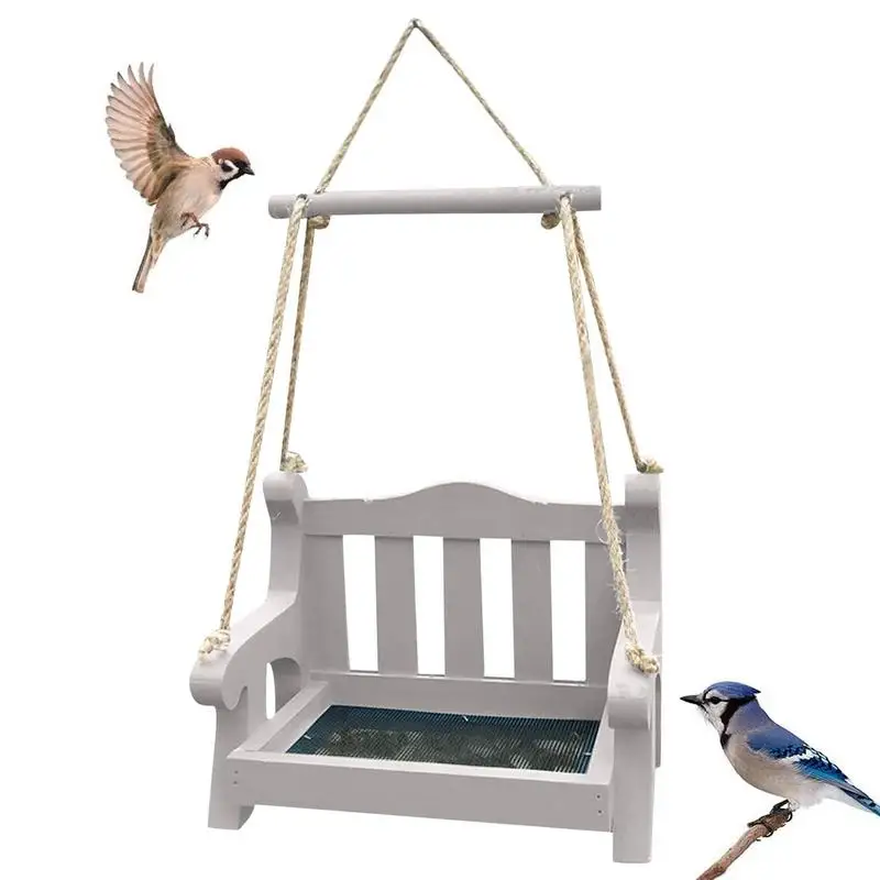 

British Retro Swing Bird Feeder Garden Villa Decoration Outdoor Bird House Hammock Decor Nest Small Birds Feeding Station