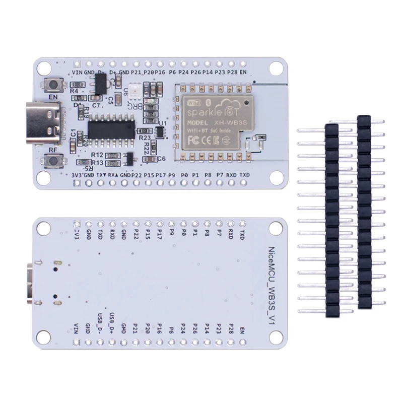 Фото Плата разработки NiceMCU WB3S с WiFi и Bluetooth, встроенный чип BK7238, поддержка Arduino для проектов IoT и умного дома №3