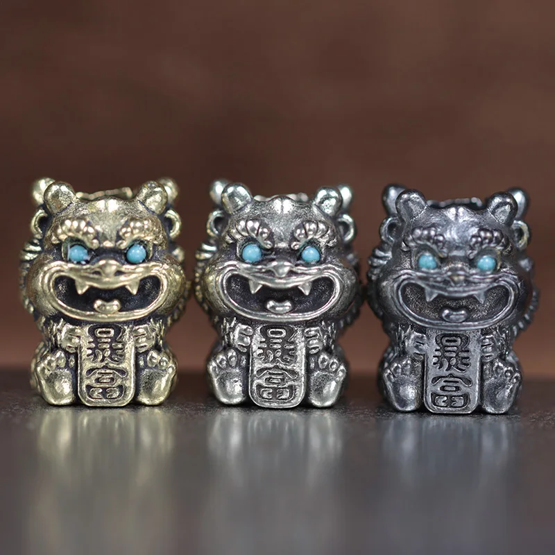 Милый китайский зверь Kyrin латунные ножи бусины счастливое повседневное