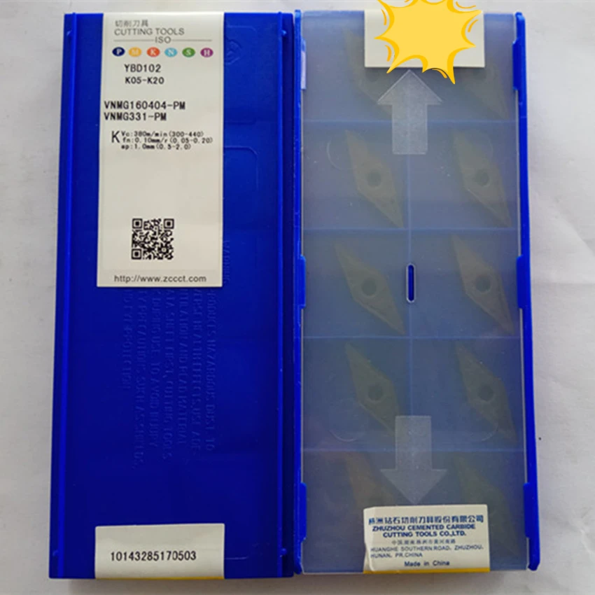 

ZC-CT VNMG160404-PM YBD102 / VNMG160408-PM YBD102 / VNMG160404-PM YBD152 / VNMG160408-PM YBD152 CNC carbide inserts 10PCS/BOX