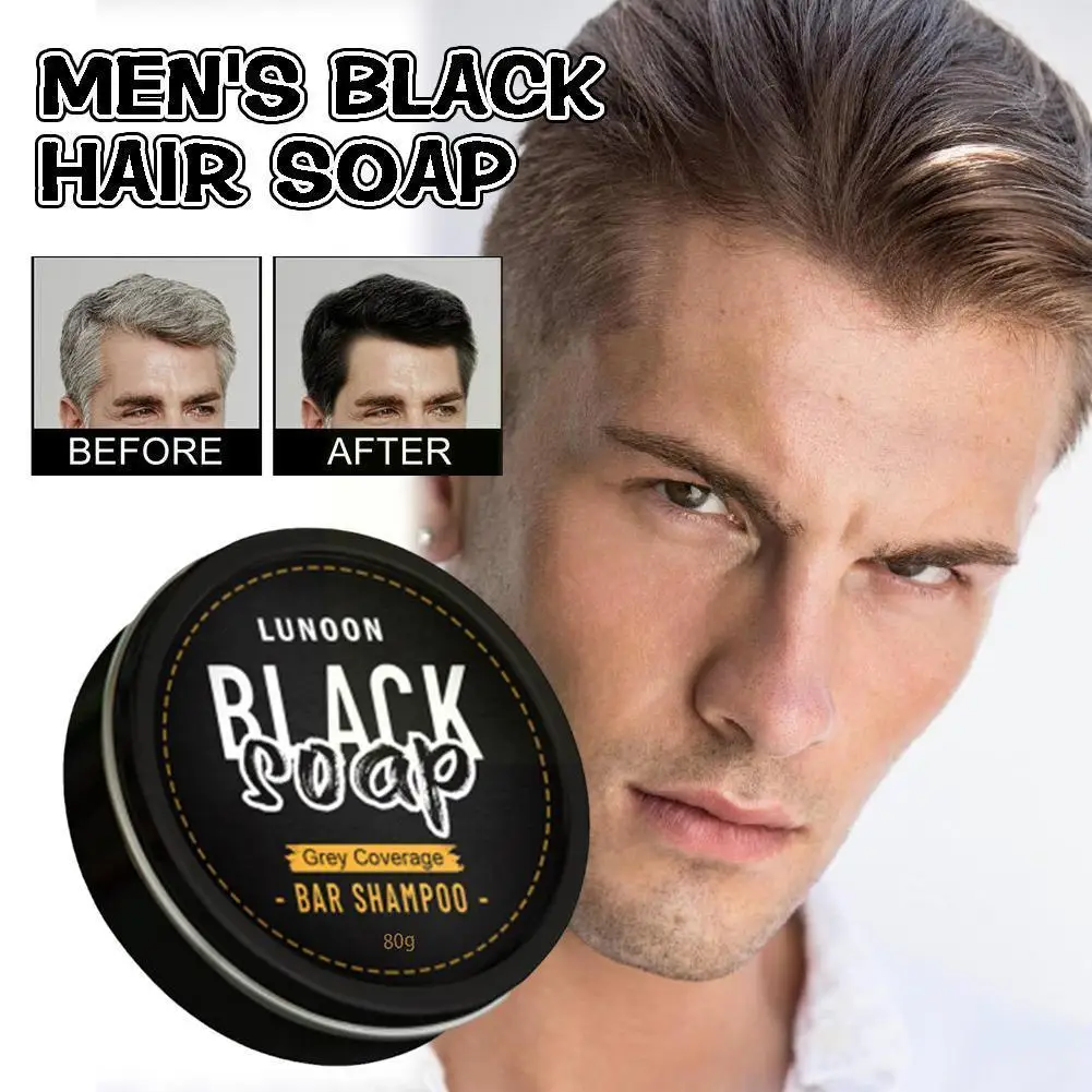 

Мужское черное мыло для волос 80 г, питательное масло для корней волос, против зачистки, яркое мыло для волос, управление черными волосами Q6R9