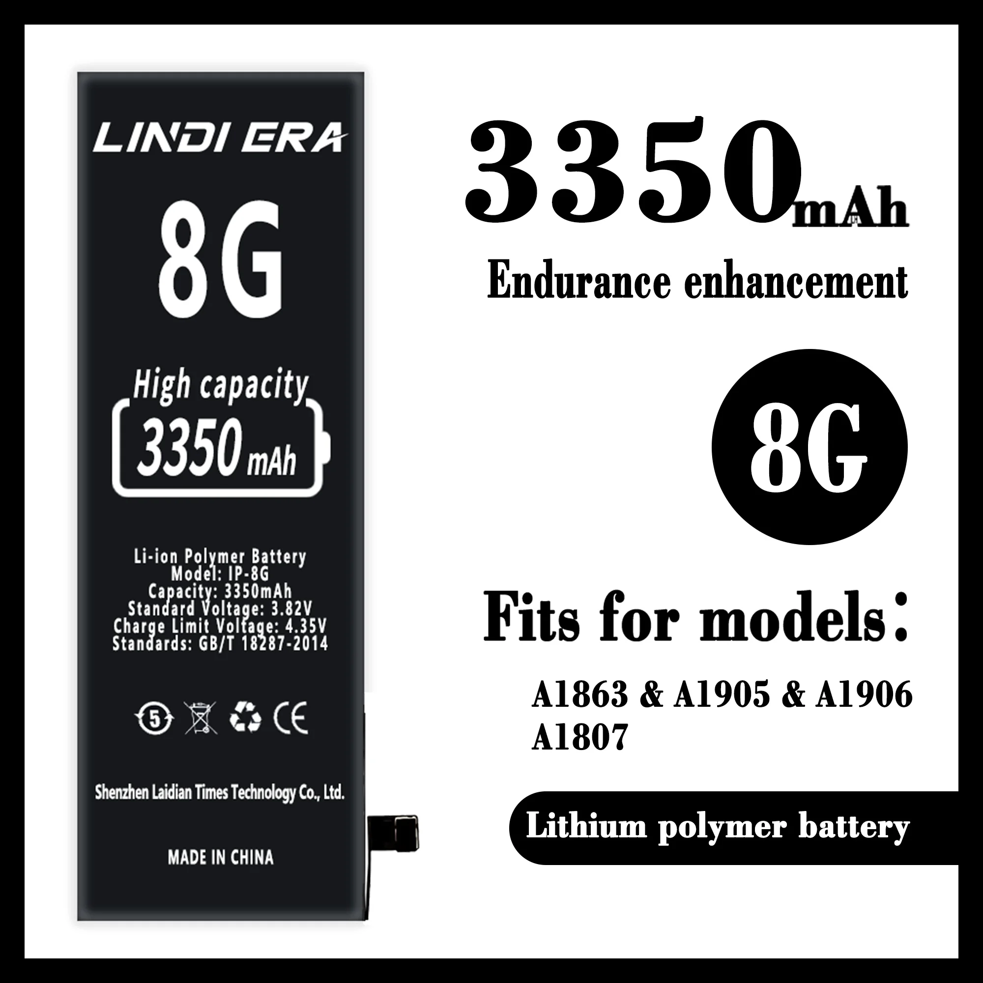 

Battery for IPhone 8 8G IPhone8 IPhone8G 3350mAh Phone Replacement Battery