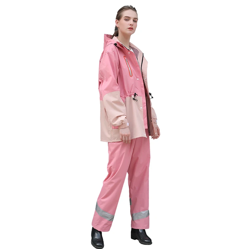 

2021, унисекс, розовый плащ, Мужской Компактный велосипедный комбинезон, дождевик, мужские брюки, непромокаемый плащ для путешествий