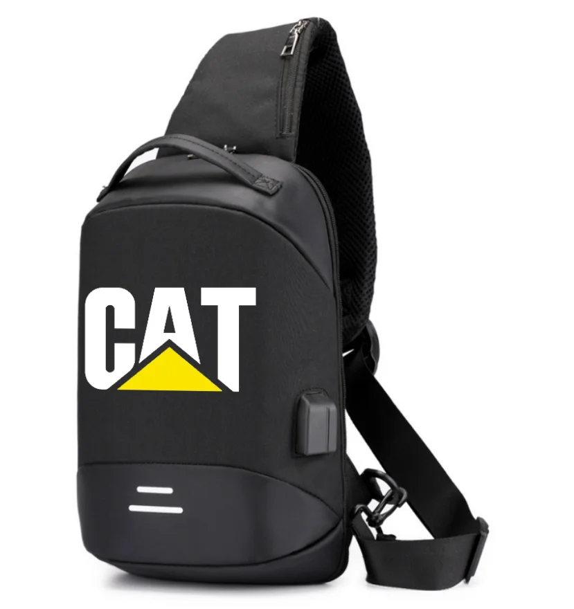 

Новинка 2022, мужской рюкзак на плечо с логотипом кошки и автомобиля, походный нейлоновый рюкзак для кемпинга, треккинга, нагрудная Сумка-слин...