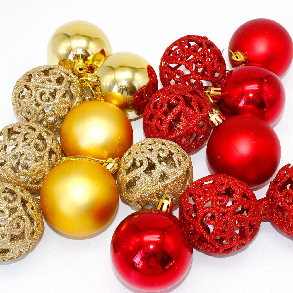

100pcs Christmas Tree Ornaments Set Party Decorative Balls Hanging Holiday Multifunction Festival Mini Home Wedding Shatterproof
