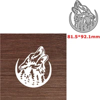 wolf circle cutout metal cutting dies die diy scrapbooking crafting knife mould blade punch decor paper cards 2022 new