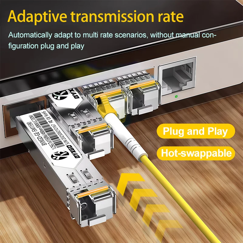 Фото Оптический модуль BYXGD 1.25G BiDi SFP, симплексный LC BIDI SM трансивер, 20-80 км, DDM, горячая замена, совместим с Cisco, Mikrotik, Juniper, IBM, Intel №5