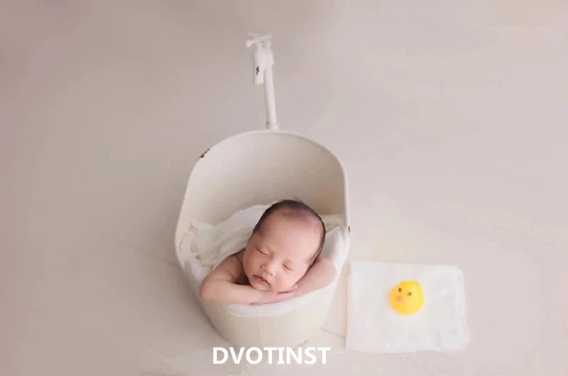 Dvotinst Newborn Photography Props Iron Creative Posing Bucket Bathtub for Baby Photo Shooting Accessories Infant Studio | Детская
