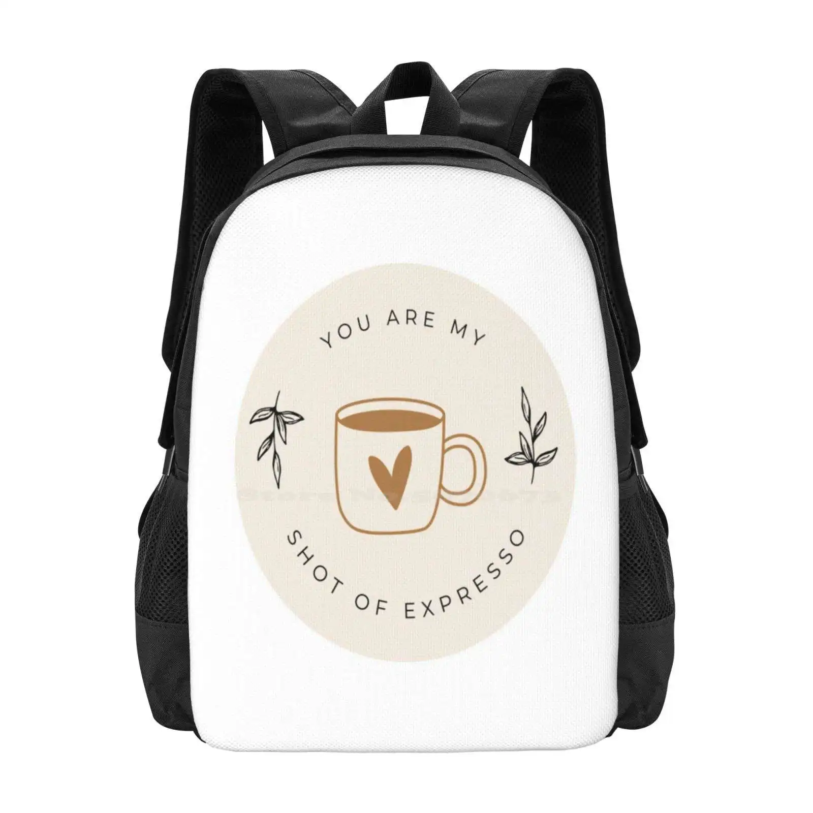 My Shot Of Expresso Sticker School Bag Big Capacity Backpack Laptop Expresso Latte Loving Coffee Coffee Lover Cappuccino Drink