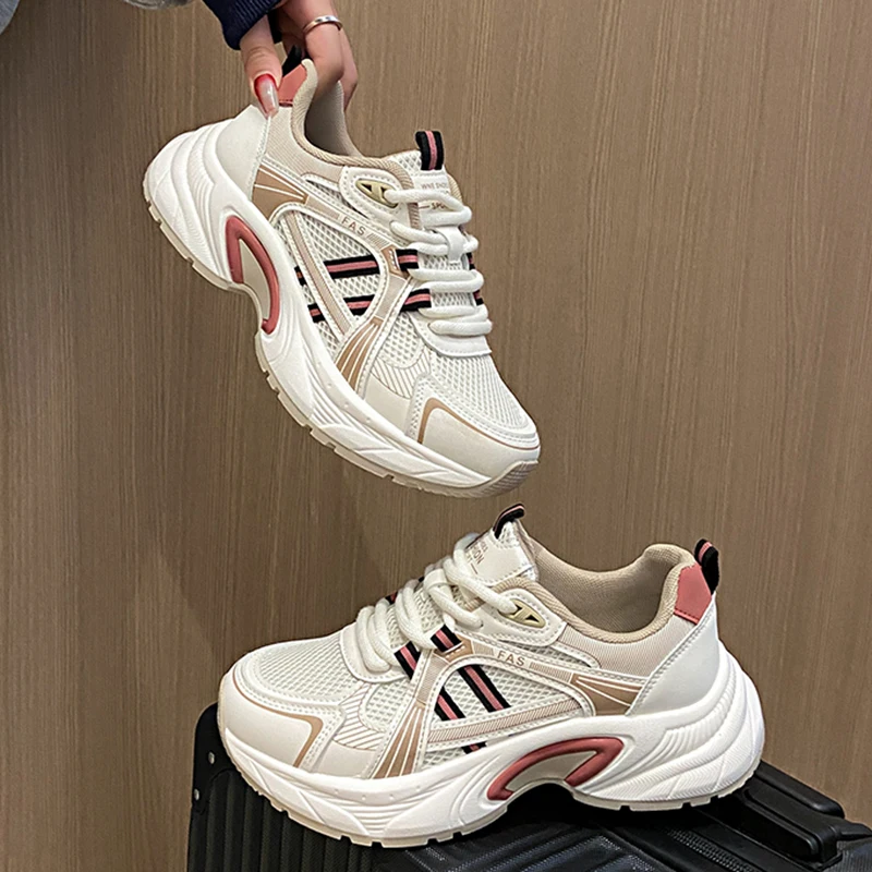 Женские кроссовки на платформе повседневная спортивная обувь с винтажным