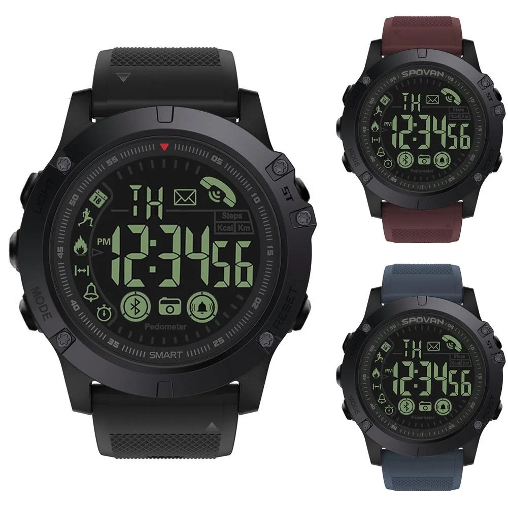 

Outdoor Sports Smart Watch Men Pedometer Wrist Watch for iOS Android Phone 50M Waterproof SmartWatch Call Messages Reminder