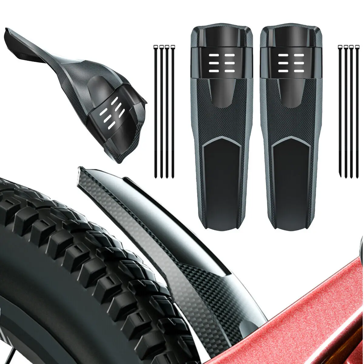 

Airwolf Front Rear Bicycle Mud guard MTB And Road Bike Frame Fender Mountain Bike Wheel Fenders Mudguard