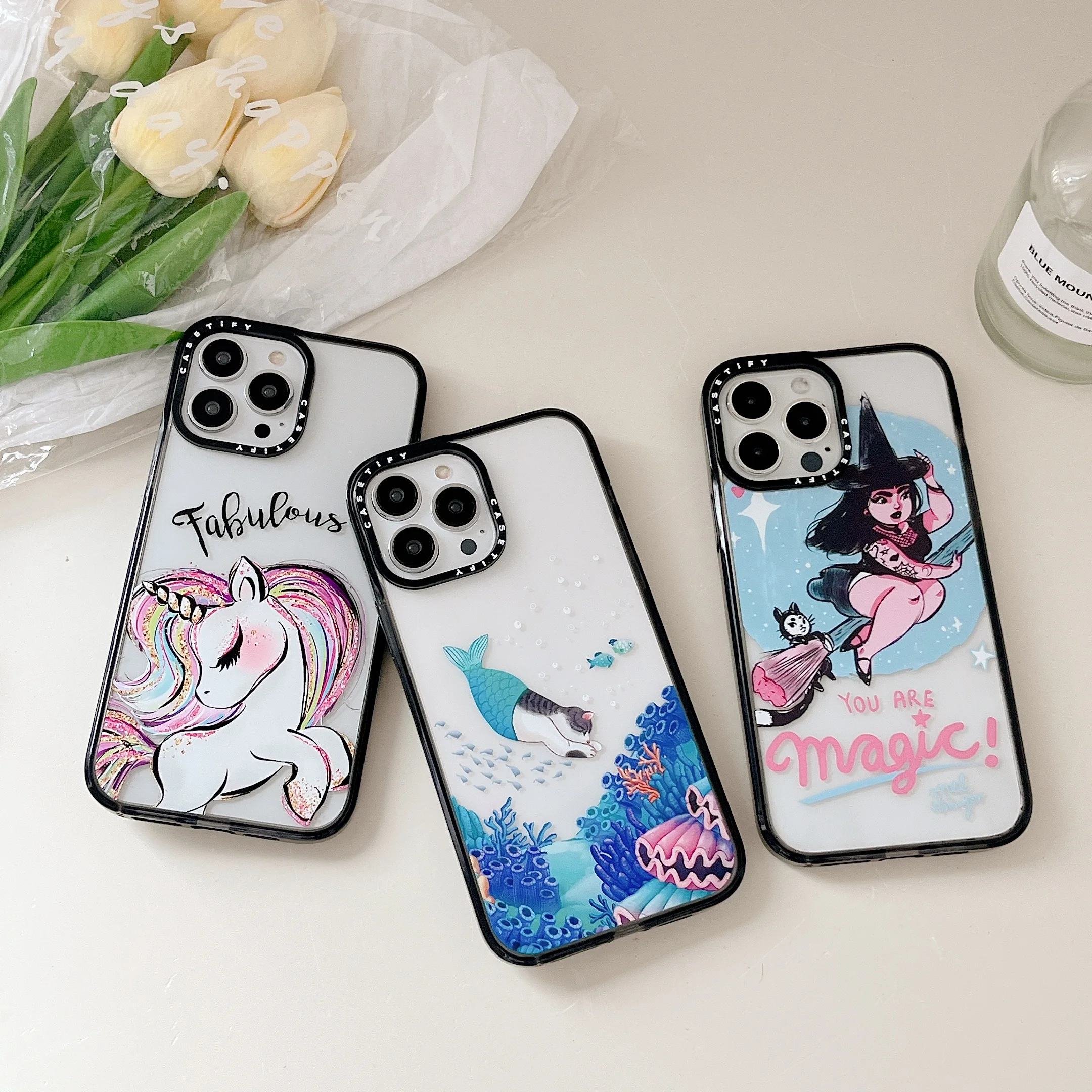 

Acrylic Magic Witch Unicorn Phone Cases For iPhone 14 13 12 11 Pro Max 14promax design-casetify