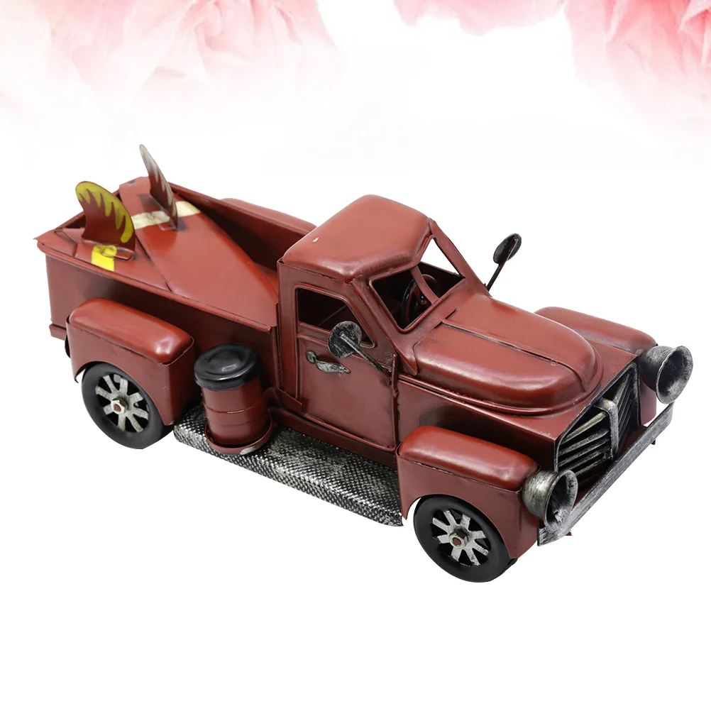 

Truck Model Pickup Car Vehicle Toys Kids Play Tin Toy Educational Ornament Table Stepside Figurine Metal Action Adornment