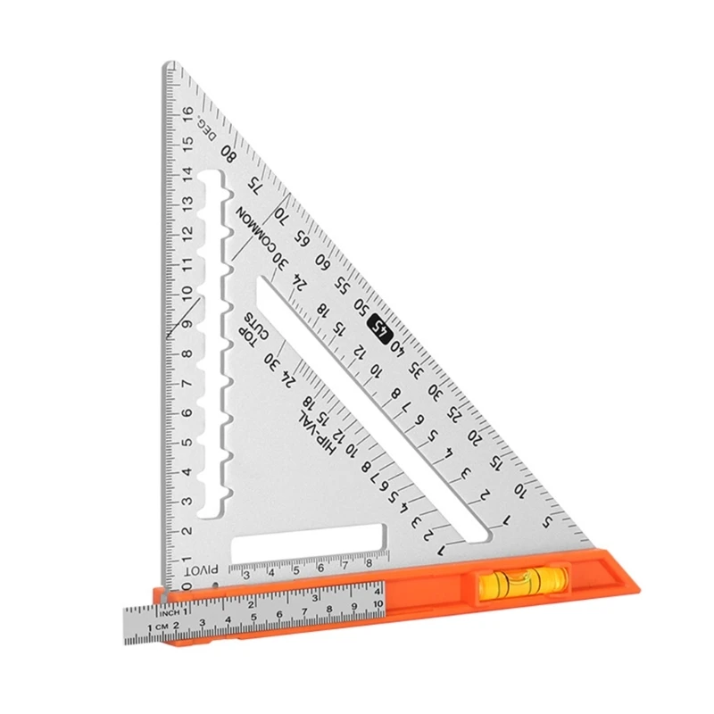 

Carpenter Square Multifunctional Try Square Metal Aluminium Ruler AnglesGuide Protractor Angles Try Square 45 & 90Degree