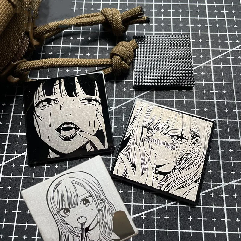 

ACG Cartoon Girl Anime Patches for Clothing Metal Tactical Morale Badge on Backpack Stickers Anime Armband Hook Loop Appliques