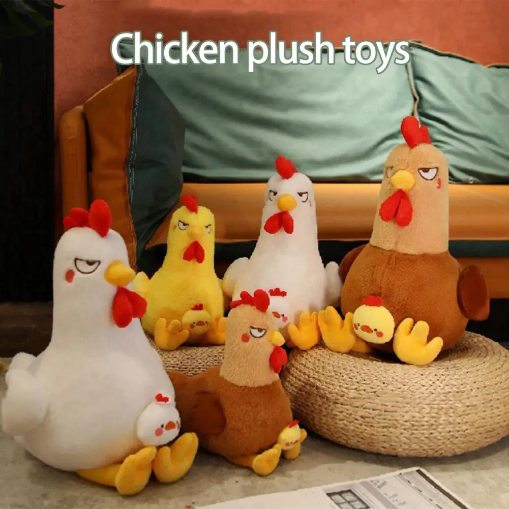 

Stylish Stuffed Animal Cartoon Chicken Plush Pillow Rooster Plush Toy Soothing Toy Decoration