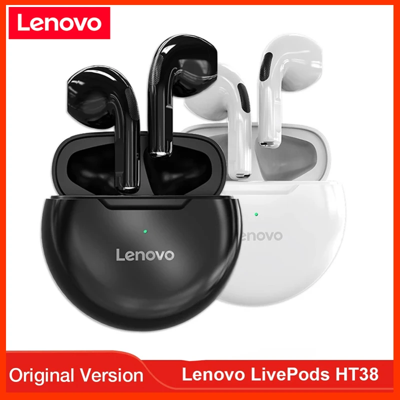 Lenovo HT38 TWS Earphone Wireless Bluetooth 5.0 Headphones Waterproof Headset Sport Gaming Earphones Noise Reduction With Mic