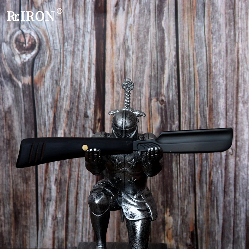 With Natural Ebony Razor Handle