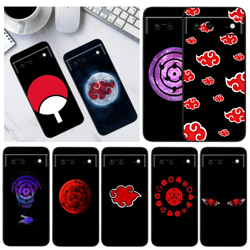 

Hot Japanese Naruto LoGo For Google Pixel 6 Pro 6A 5A 5 4 4A XL 5G Black Phone Case Shockproof Shell Soft Fundas Coque Capa