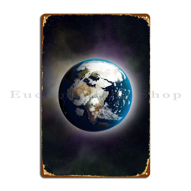 

Металлический плакат с надписью «Земля»