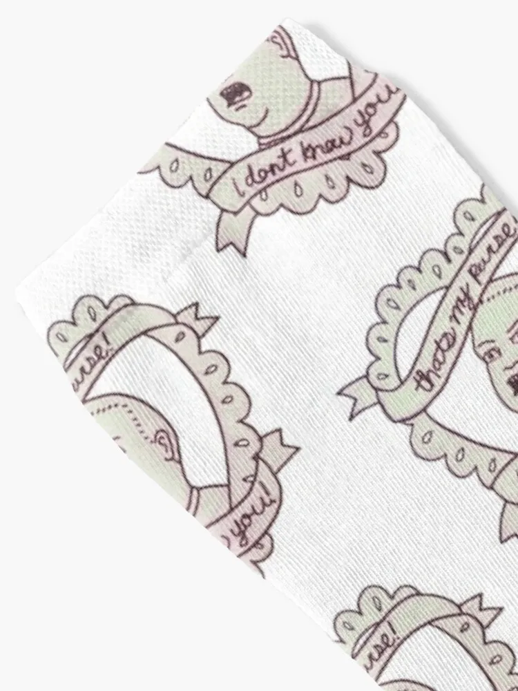 Это моя сумочка! Я не знаю тебя!-носки с сердцем и баннерами подвижные чулки