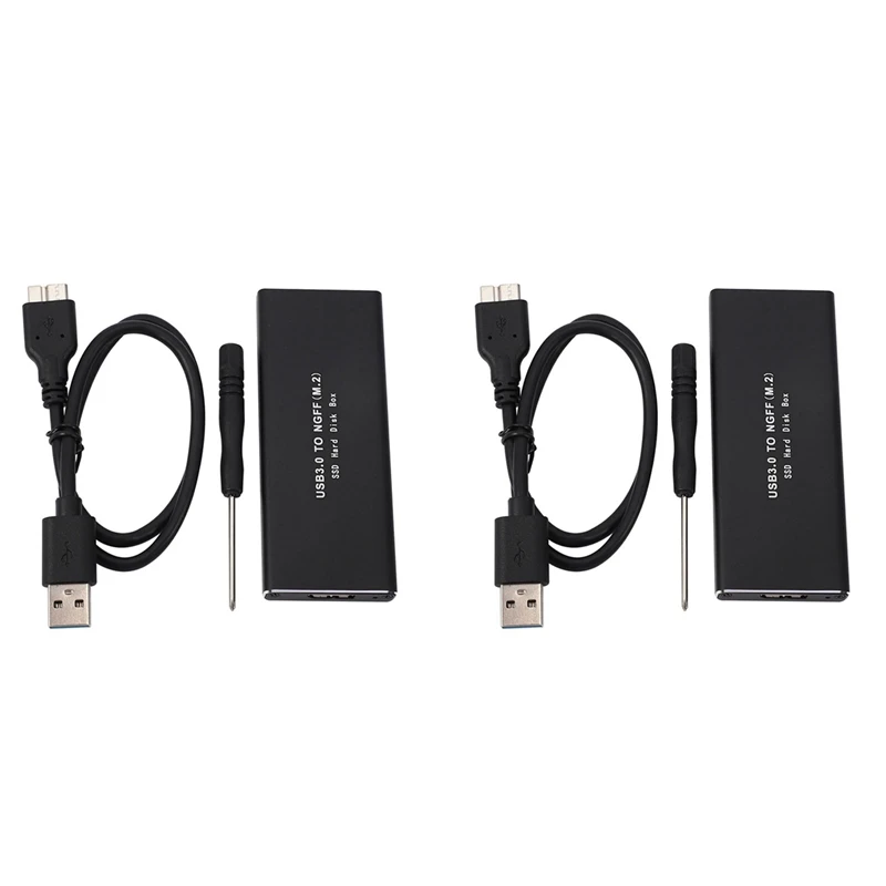 

2 шт., адаптер M.2 NGFF SSD SATA-USB 3,0