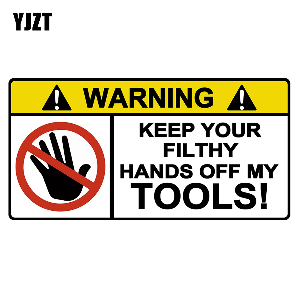 

YJZT, 14,4 см × 7,2 см, наклейка, смешные механические инструменты, искусственная работа, 12 c-0539