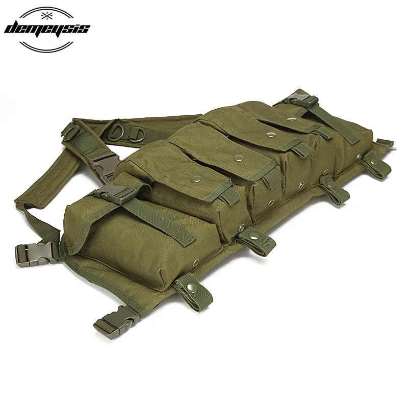 Outdoor Tactical Vest Chest Rig Pouch Magazine Holder Bag Modular Military Hunting with AK 47 Carrier |