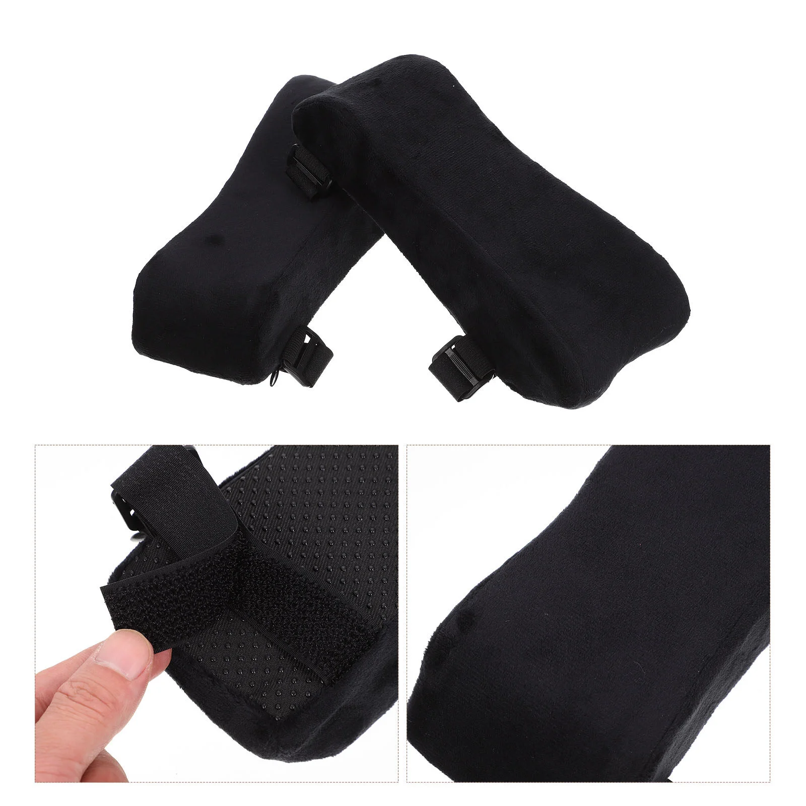 

2 Pcs Arm Cuff Desk Office Chair Rest Pillow Elbow Pad Armrest Supple Rests Cushion Lint Pads Wear-resistant Flannel Cover