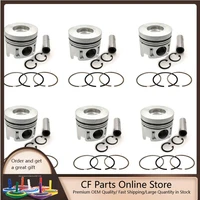 new 4 sets std piston kit with ring 13306 1080 fit for hino j05ct engine 114mm