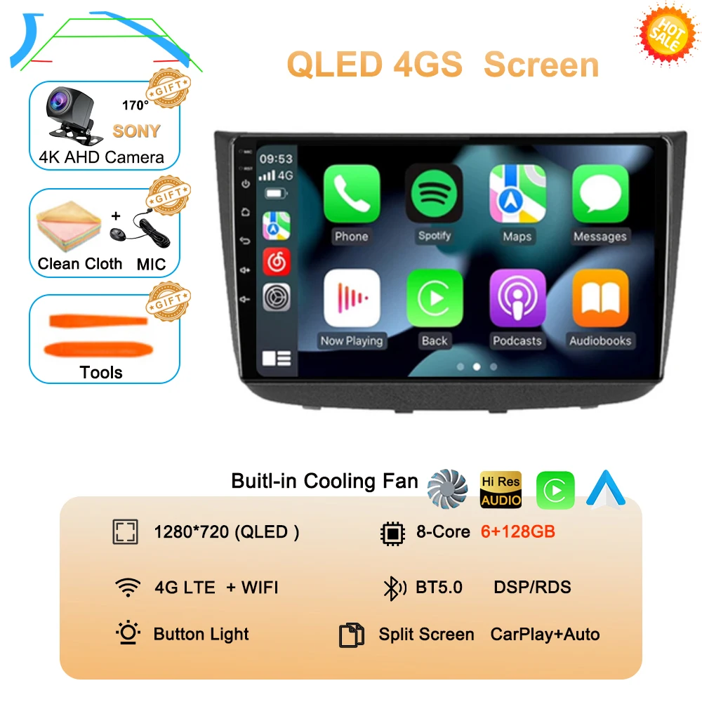 

Android 14 для Benz Vito 2 Viano 2 W639 2003-2015 2K QLED Android автомобильный радиоприемник мультимедийный видеоплеер GPS стерео CarPlay головное устройство