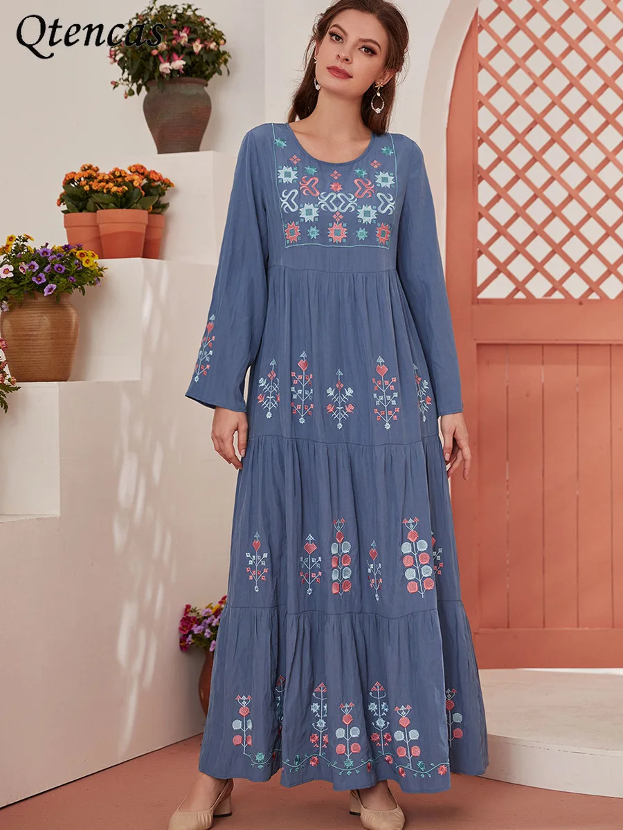 Рамадан ИД абайя Дубай Турция арабское мусульманское Макси платье ислам одежда женское платье женское вечернее платье