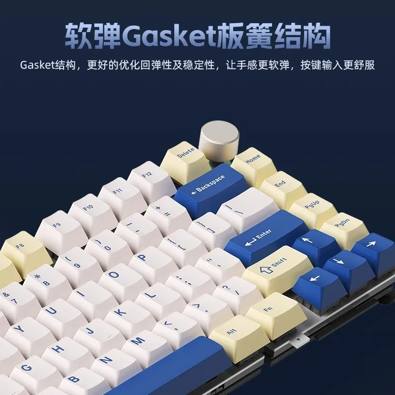 MONKA A75MAX Mechanical Gamer Keyboards 3Mode 2.4G Bluetooth Wireless Keyboard RGB Customize Gaming For QMK/VIA Gifts