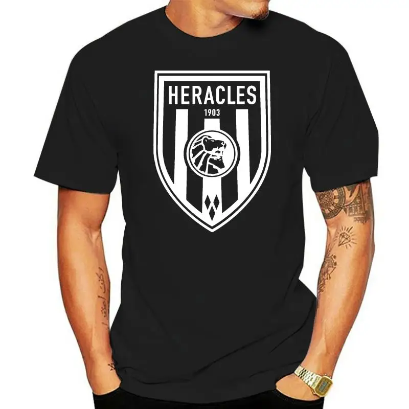 

Heracles Almelo club Men Tops Tees T-Shirts COOL Logo classic black T Shirts Holland League Netherlands Almelo John Stegeman