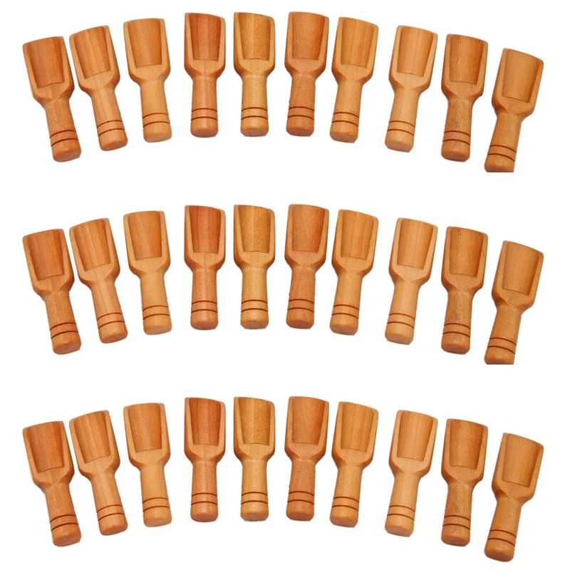 

30 шт., деревянные мини-соли, сахара, кофе