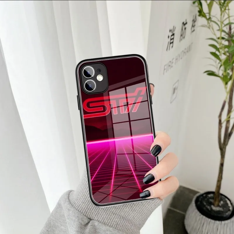 

Shell Subaru WRX Sti Logo Jdm Phone Case Tempered Glass FOR IPhone 14 13 11 12 Pro 8 7 Plus X 13 Pro MAX XR XS MINI Covers