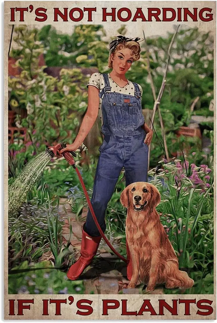 T's Not Hordng f t's Plnts Grdenng Pln Vertcl Metl Tn Sgn Vntge lumnum для домашнего кофе Wll Decor 8x12 nch
