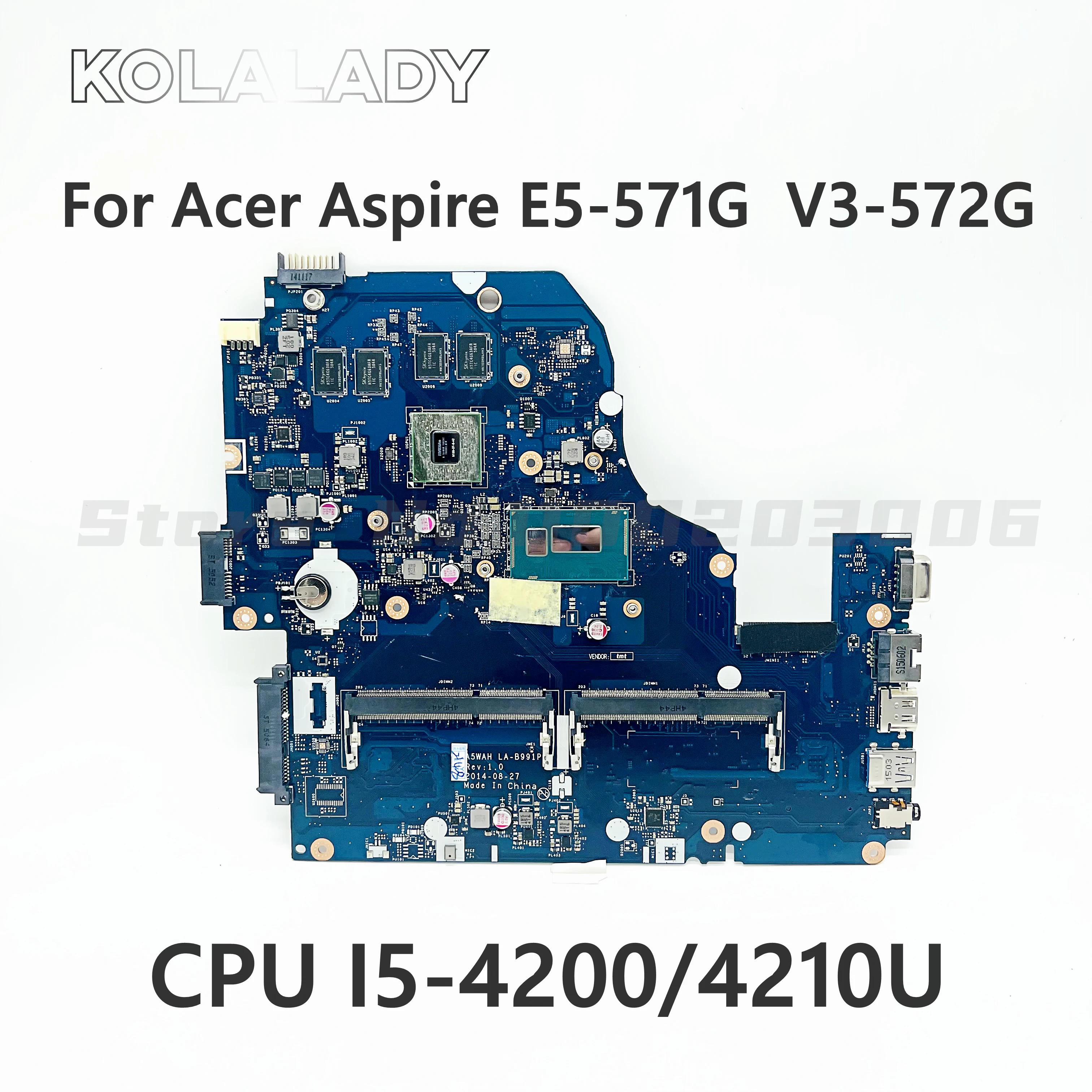 Z5WAH LA-B162P для Acer LA-B991P E1-572G E1-572 Женская Материнская плата ноутбука с E5-531/4210U CPU GT820M/840M