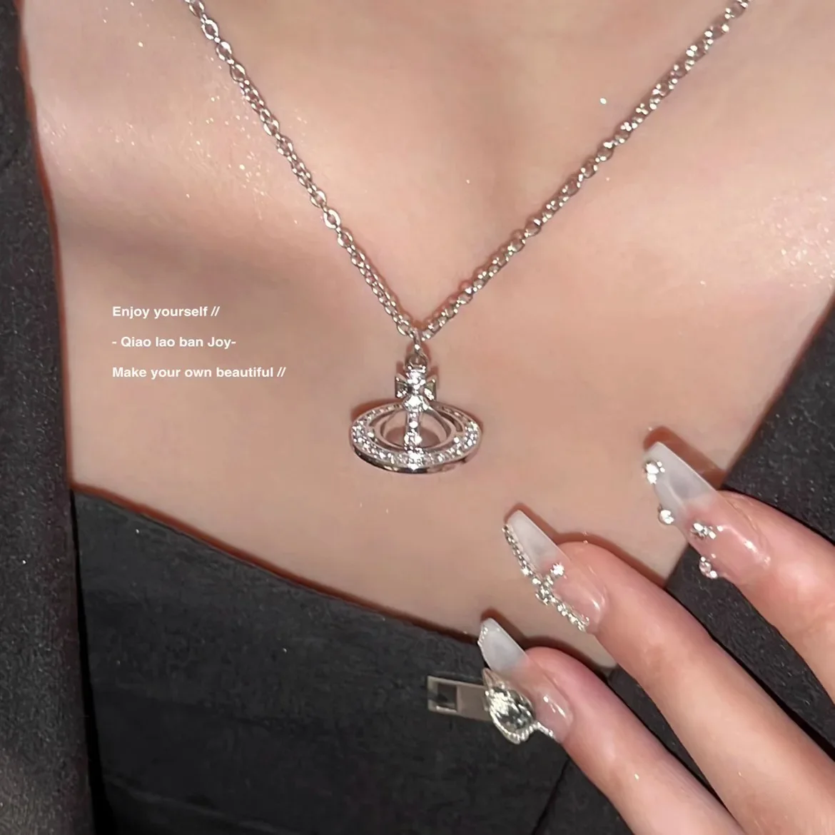 Ожерелье Сатурн аниме-фигурка Nana Super Flash прозрачный кристалл подвеска в виде